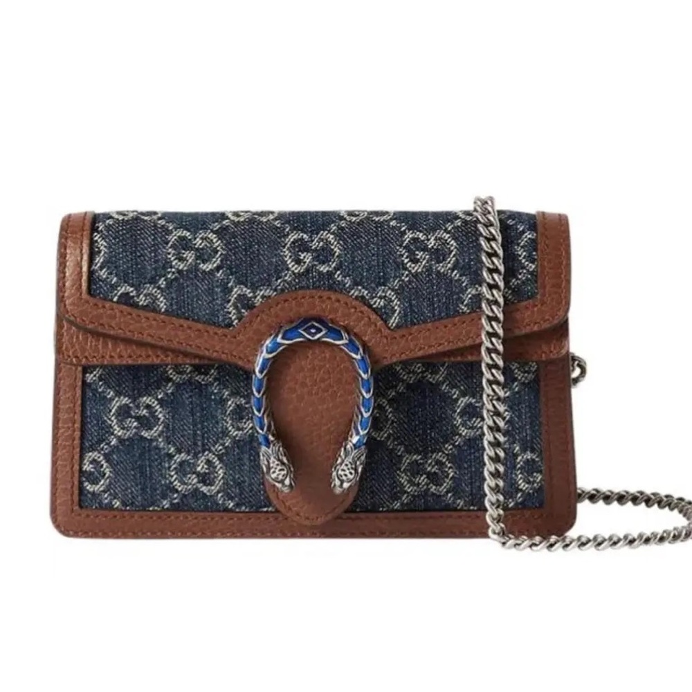 New Gucci DIONYSUS Denim GG supreme monogram Supermini shoulder CROSSBODY BAG